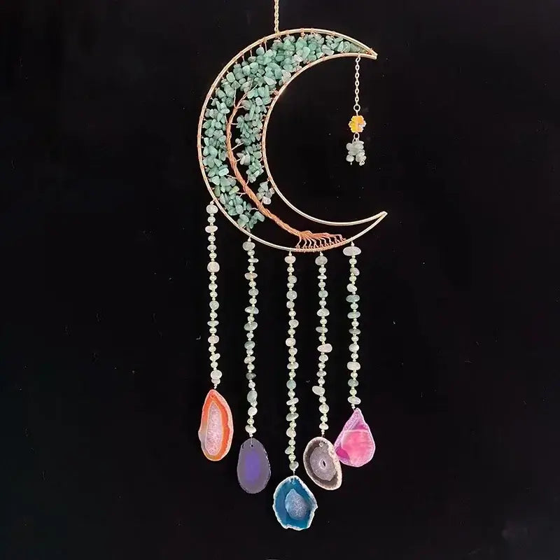 natural agate chakra dream catcher