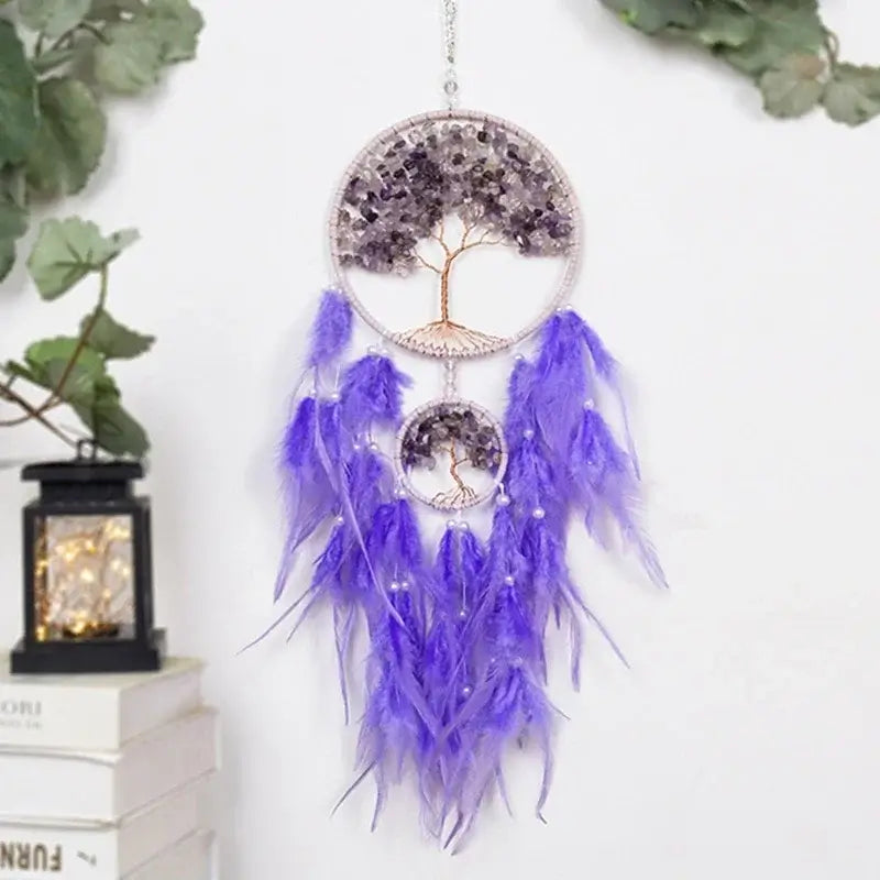 colorful crystal dream catchers