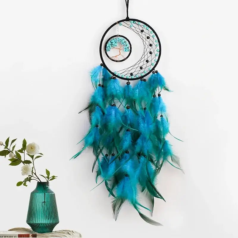 emerald green dream catcher wall hanging