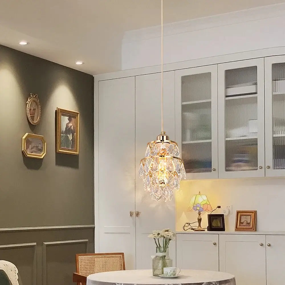 Vinilky Gold Crystal Pendant Light, SG03 or SG04