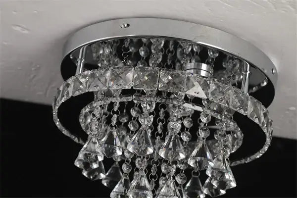 GreeLustr Round Crystal LED Ceiling Light, 30 cm