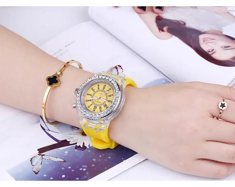 LED Light-Up Watch with Silicone Strap