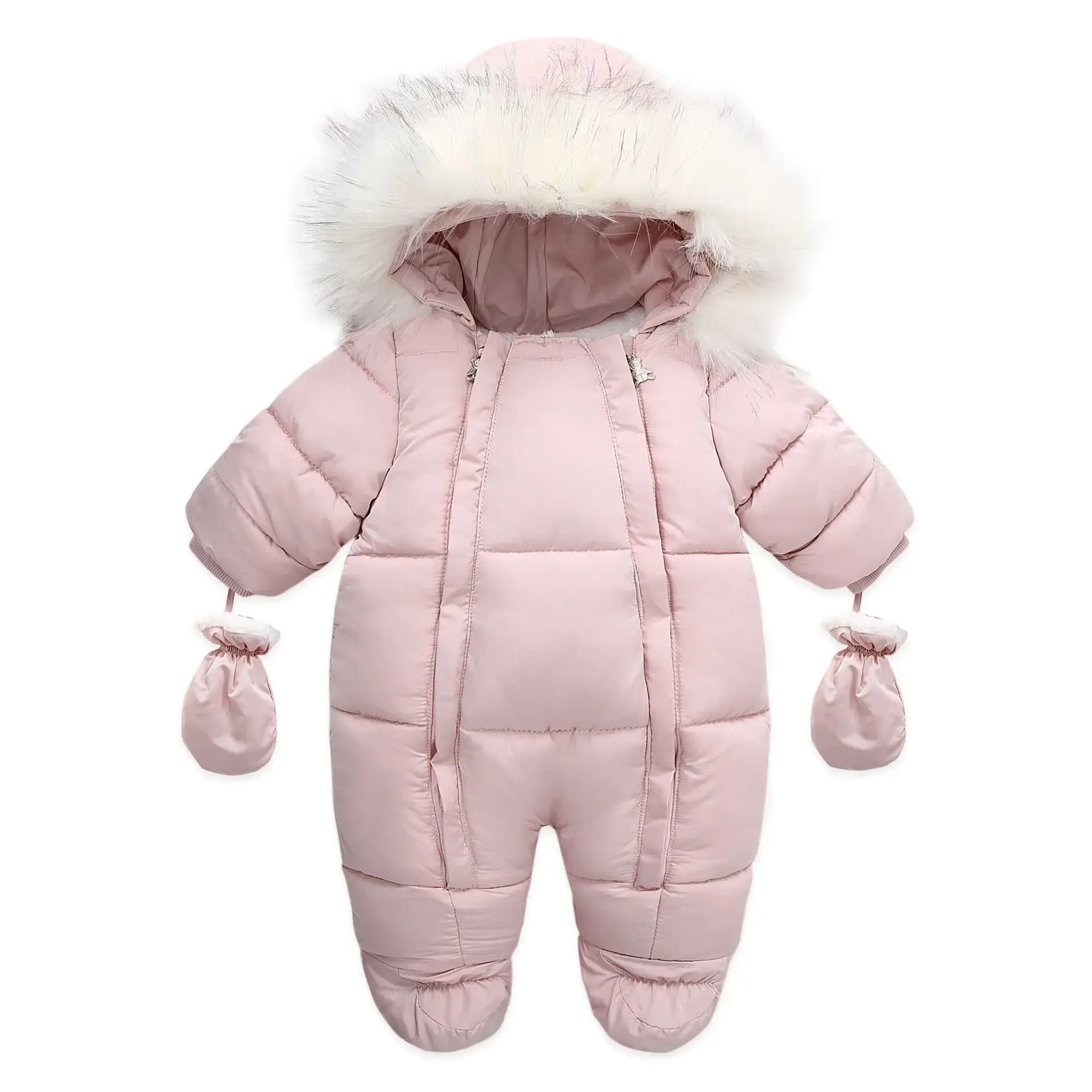 winter newborn down romper