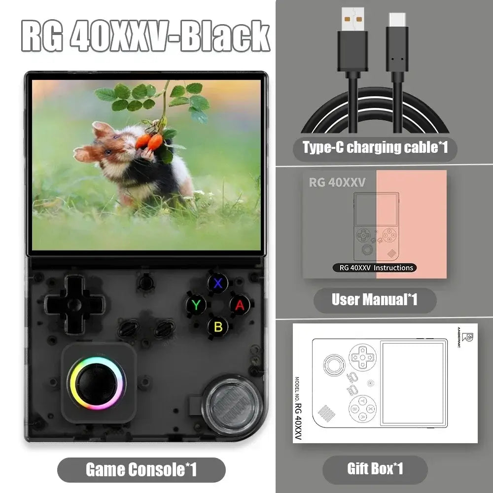 ANBERNIC RG 40XXV 4.0inch IPS Screen Retro Handheld Game Console Video Player Linux 5G WIFI Bluetooth 256G 300+ PSP Games Gift