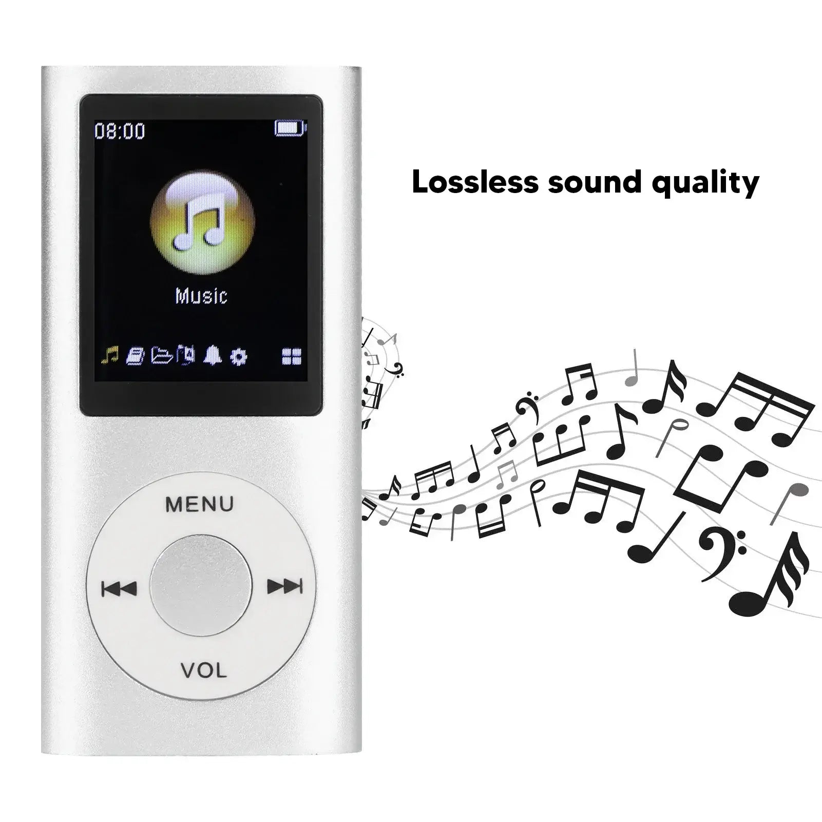 MP3 Player MP3 Player Stylish Multifunctional Lossless Sound Slim 1.8 Inch LCD Screen Portable MP3 Music Player MP3 Music Player