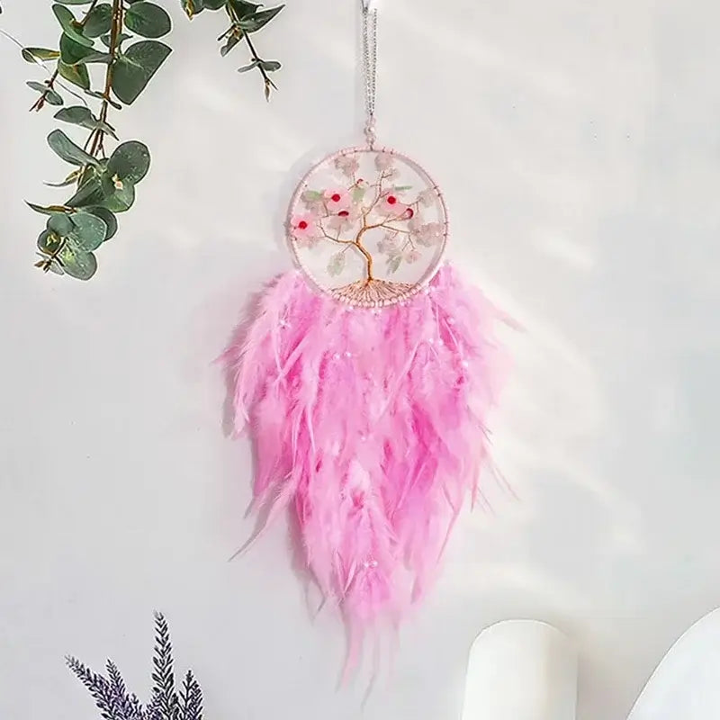 colorful crystal dream catchers