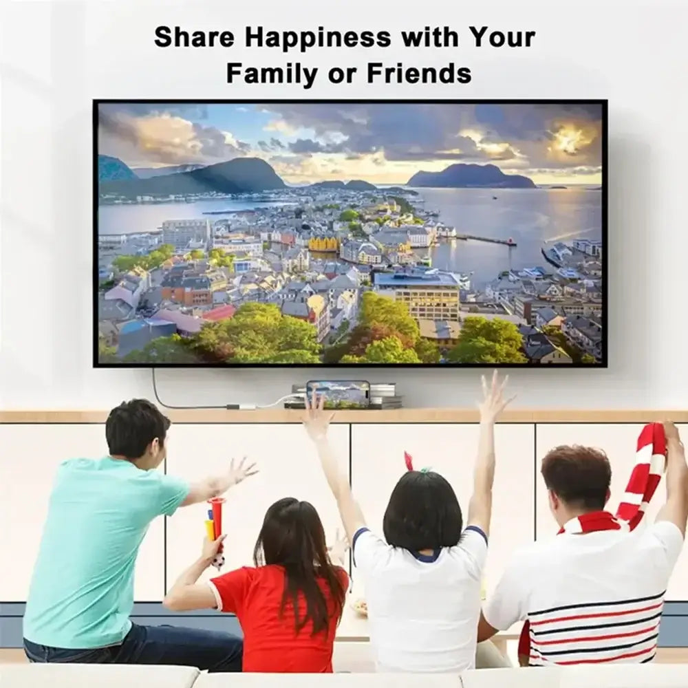 Lightning to Digital HDTV 2-in-1 AdapterDigital AV Adapter4K SyncScreenConnectorFor iPhone14 Pro 13 12 toHDTV ProjectorMonitor