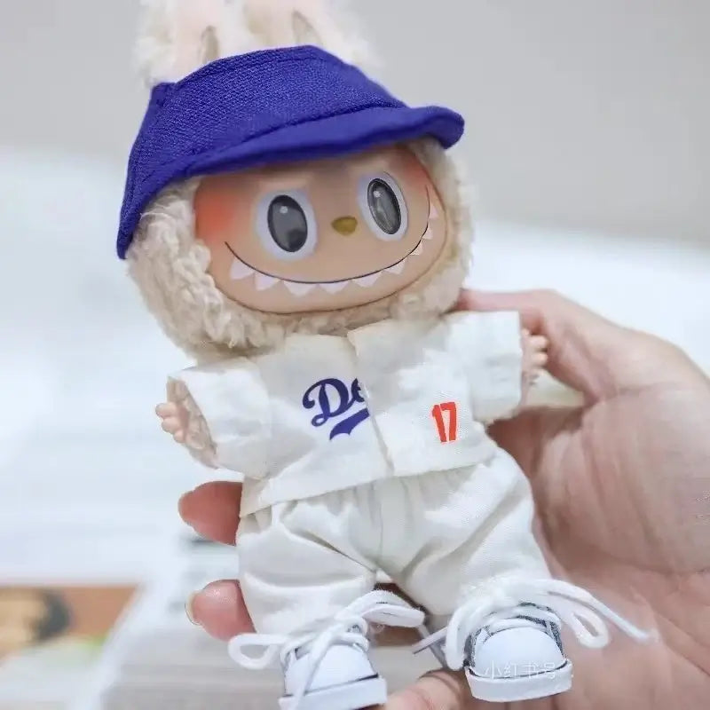 Labubu Doll Clothes - Party Number 17 Baseball Outfit