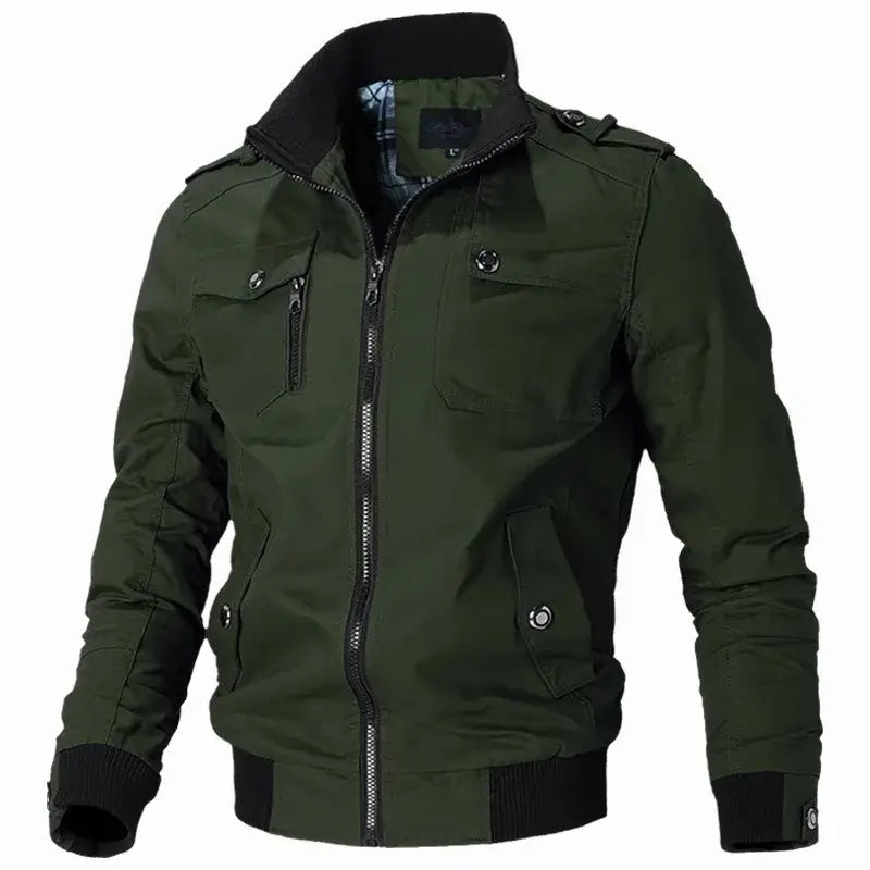 Bomber Jacket Men Fashion Casual Windbreaker Jacket Coat Men 2024 Spring Autumn New Hot Outwear Solid Stand Slim Jacket Mens