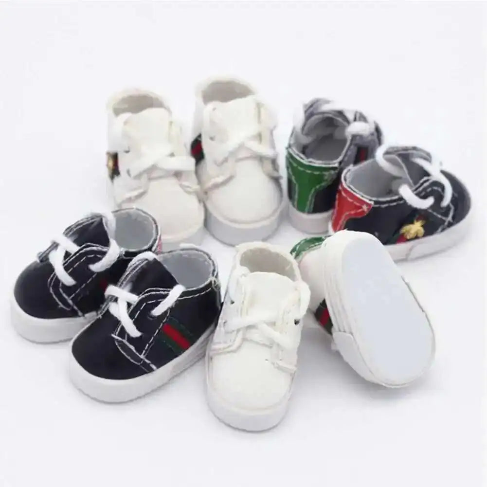 Labubu Dolls Sports Shoes 4x1.8cm Multiple Styles DIY for Labubu Doll Leather Cloth Shoes