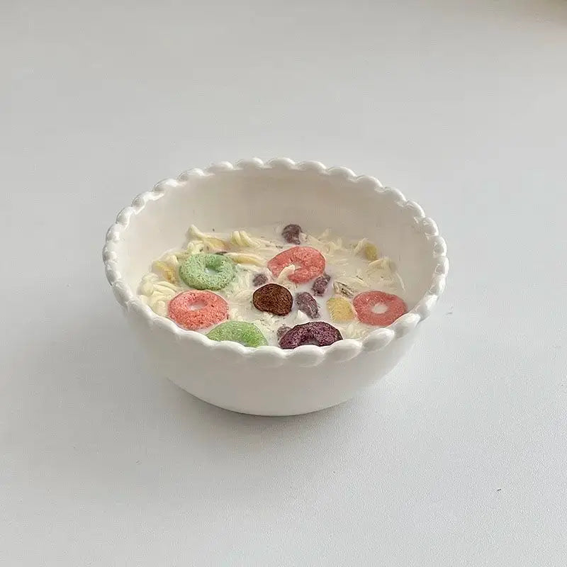 Elegant French Ins Ceramic Plates - Pearl Edge Design