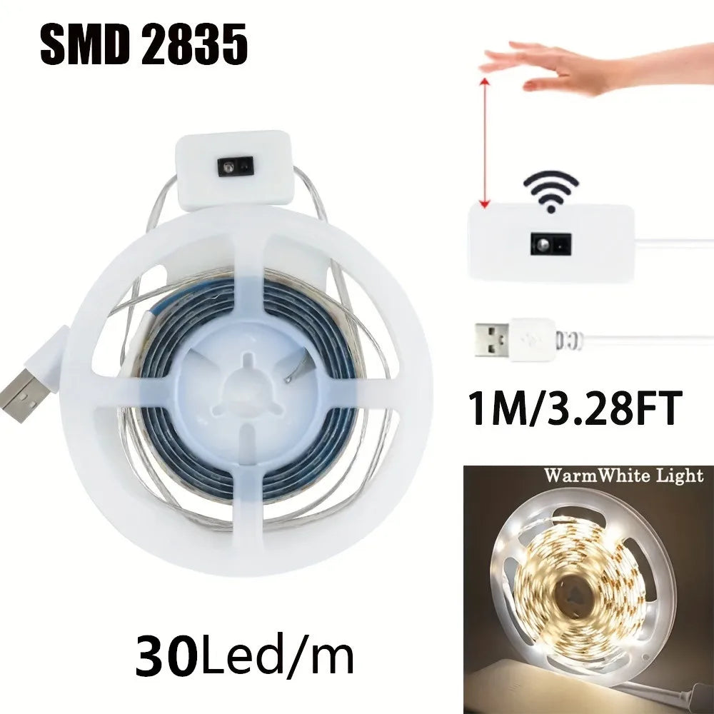 1M USB LED Strip Light with Hand-Wave Sensor
