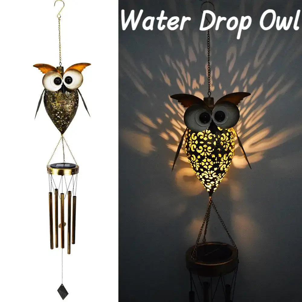 Glowing Crackle Glass Solar Wind Chimes Waterproof LED Outdoor Wind Bells Unique Garden Decorative Gifts
