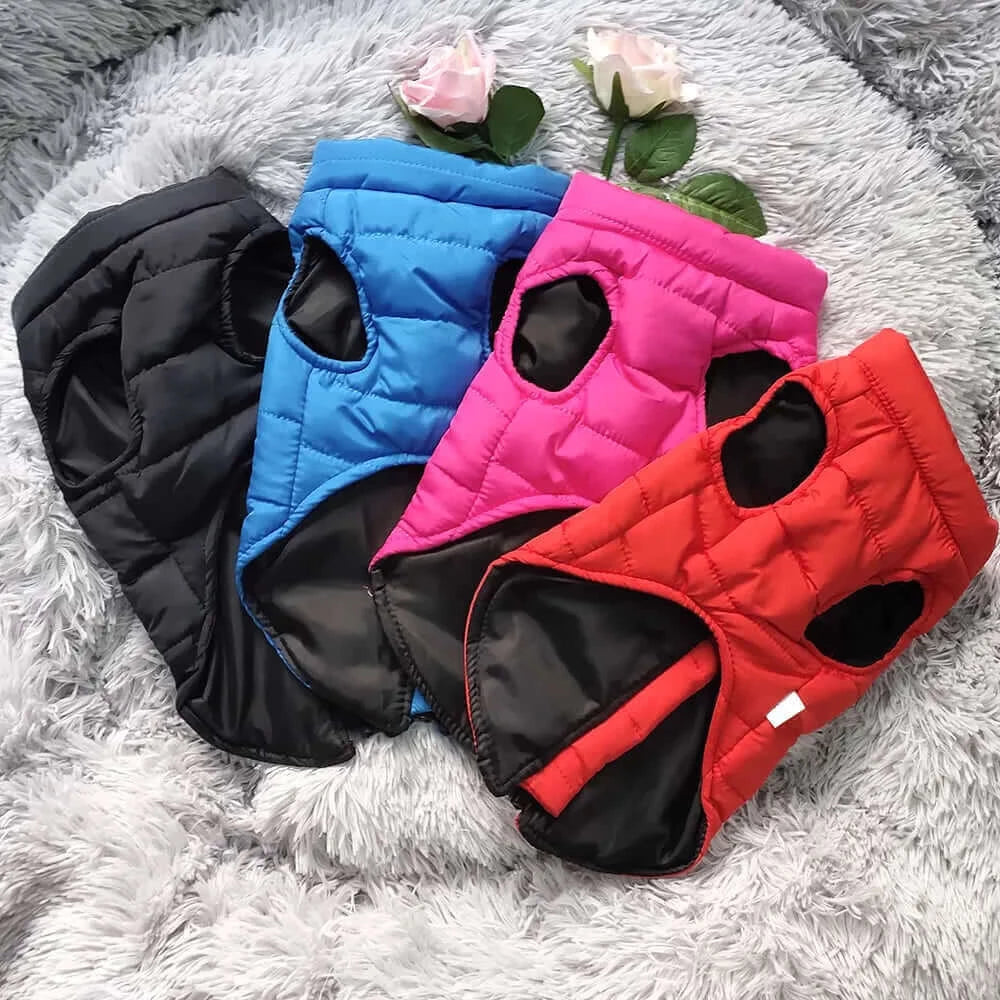 Dog Jacket Vest Winter Dog Clothes With D-Ring Warm Puppy Clothing for