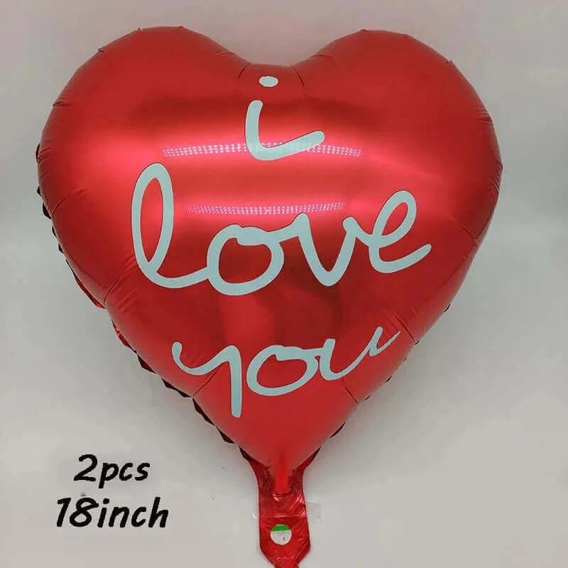 I Love You Kiss Me Lips Love Foil Balloon For Valentines Day Decoration Wedding Anniversary Inflatable Balloon Birthday Gifts
