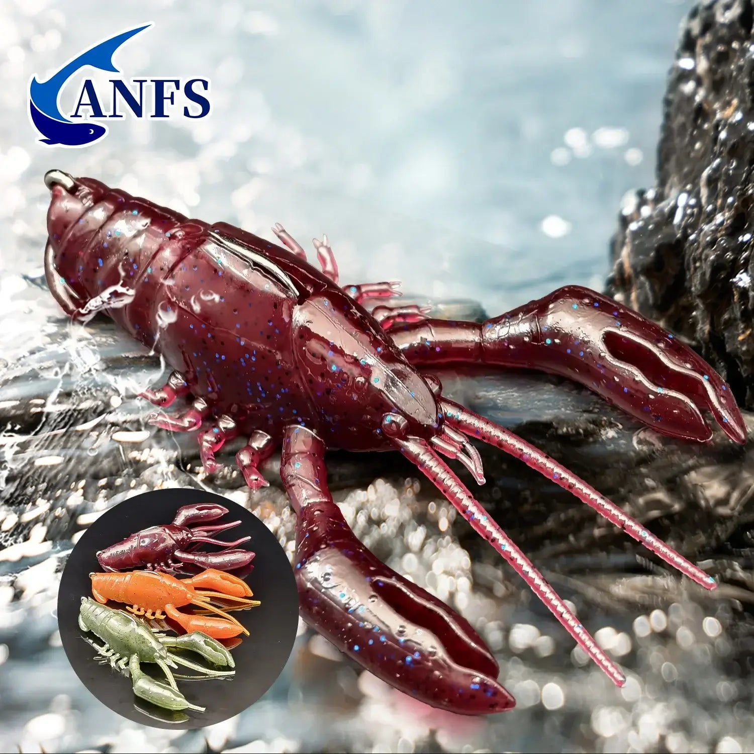 ANFS 1pc Realistic Soft Shrimp Lure-Artificial Bait for Saltwater and Freshwater Fishing, Perfect Fishing Gift for Angler