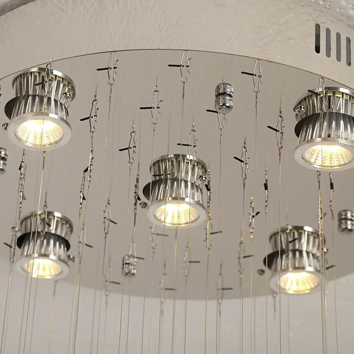 GreeLustr Crystal LED Chandelier, Ring or Raindrop Design