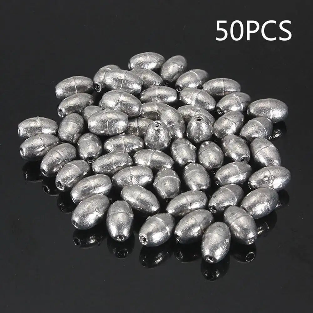 50PCS Olive Weight Split Shot Sinking Bait Angling Gear Lead Sinker