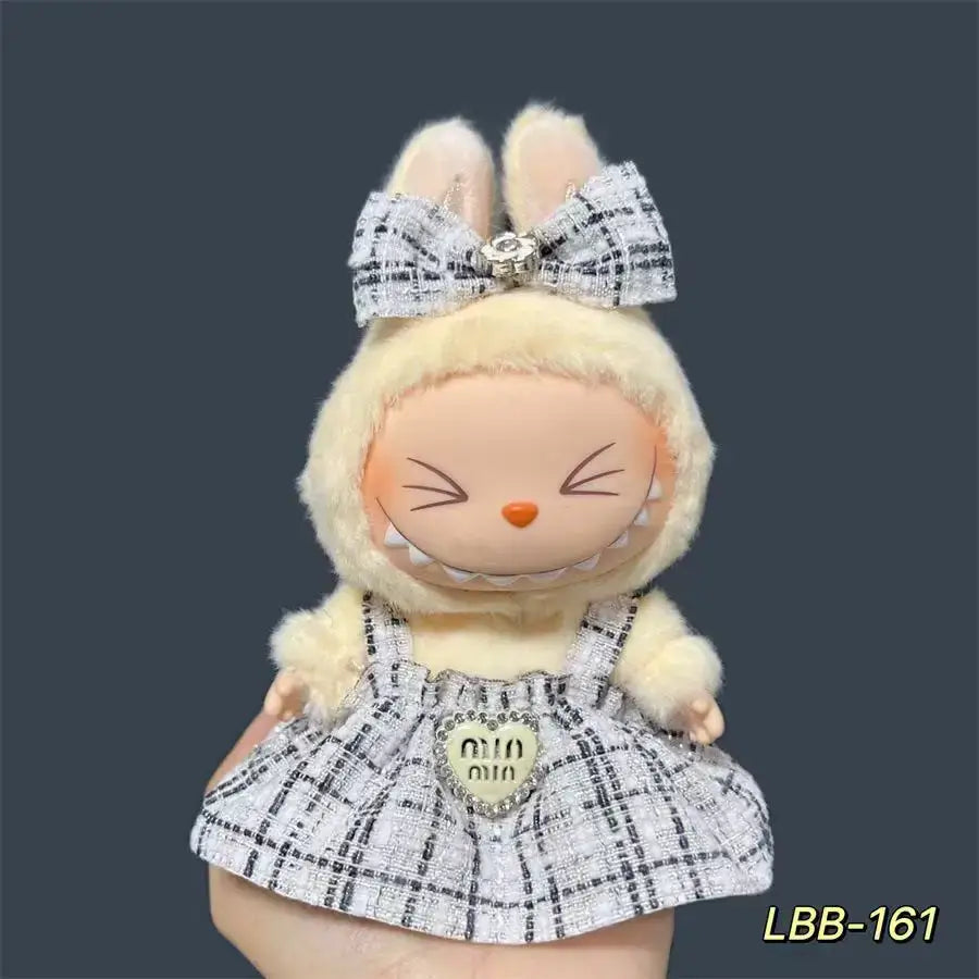 17cm Fashion Doll labubu Clothing Accessories Set Suitable for Boys Cute Plush Doll Clothes Suitable for Fashion