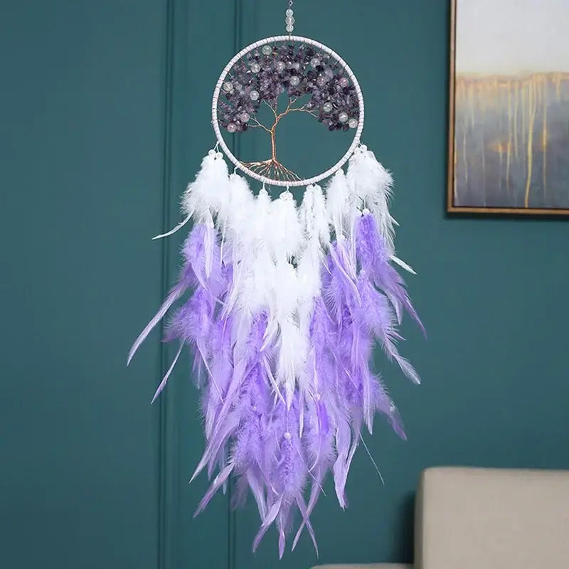 colorful crystal dream catchers