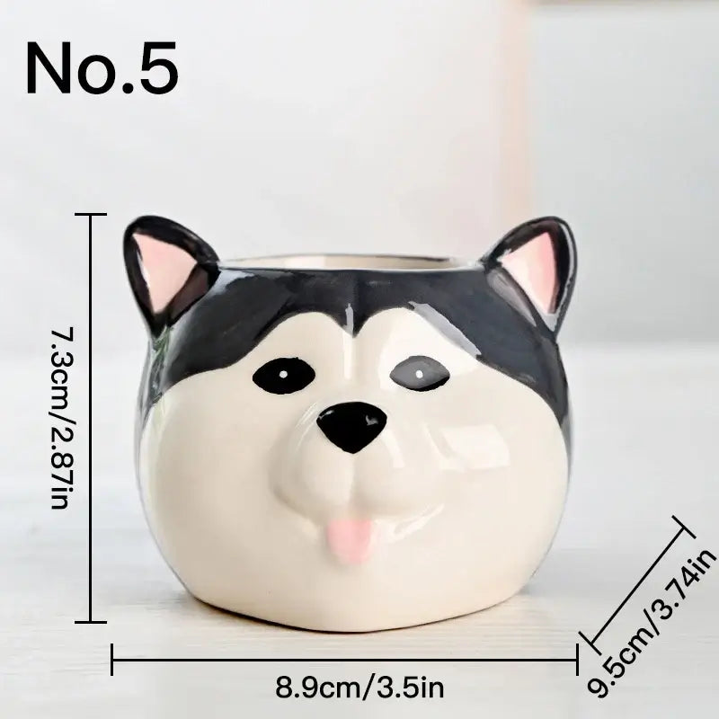 cute puppy succulent planter