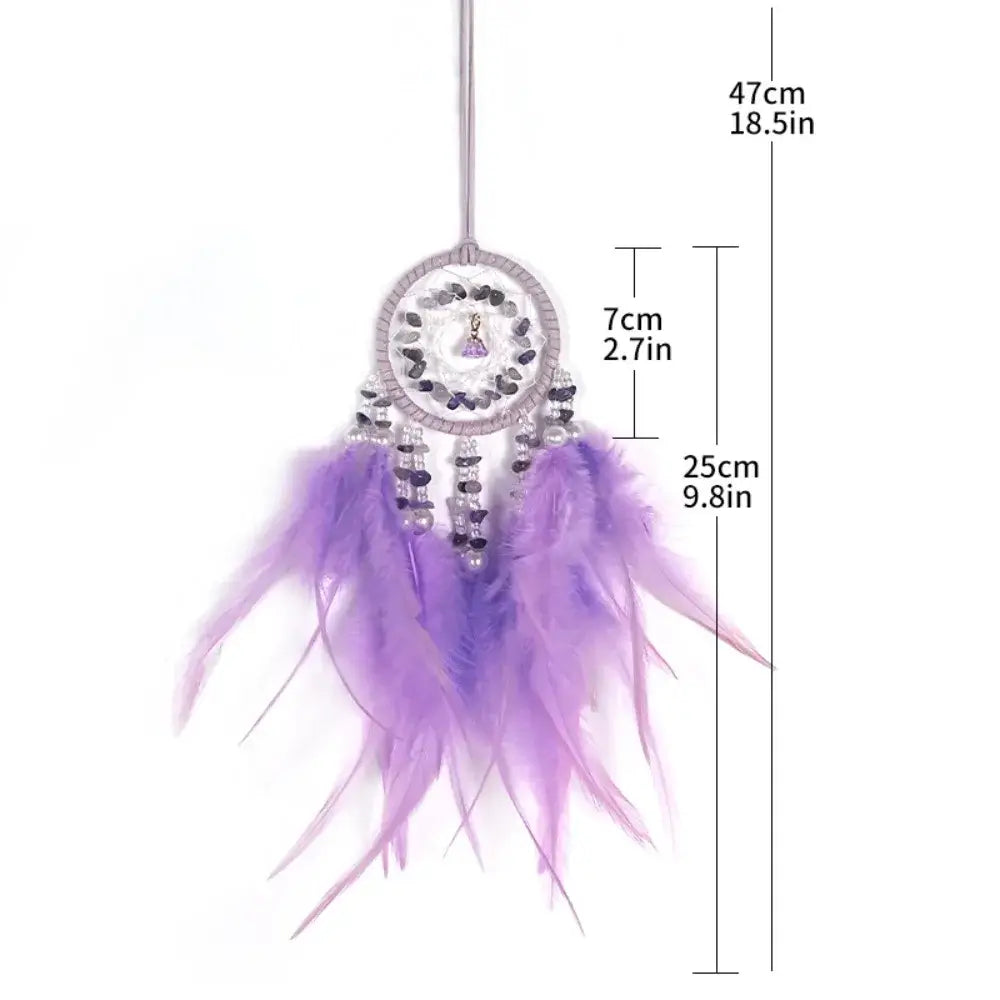 Dream Catcher Car Pendant for Girls Feather Mirror Hanging Pendant Home Decor Lucky Car Ornament Interior Accessories Crystal