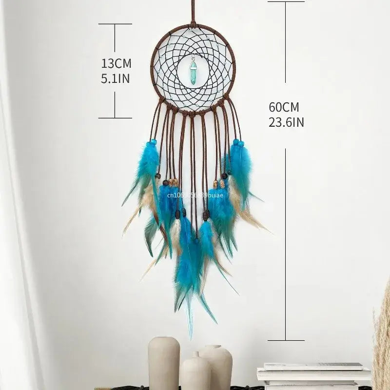 Dream Catcher Handmade Dreamcatcher Feathers Dream Catchers Wall Hanging Home Room Decoration Baby Wall Decor פעמון דלת כניסה