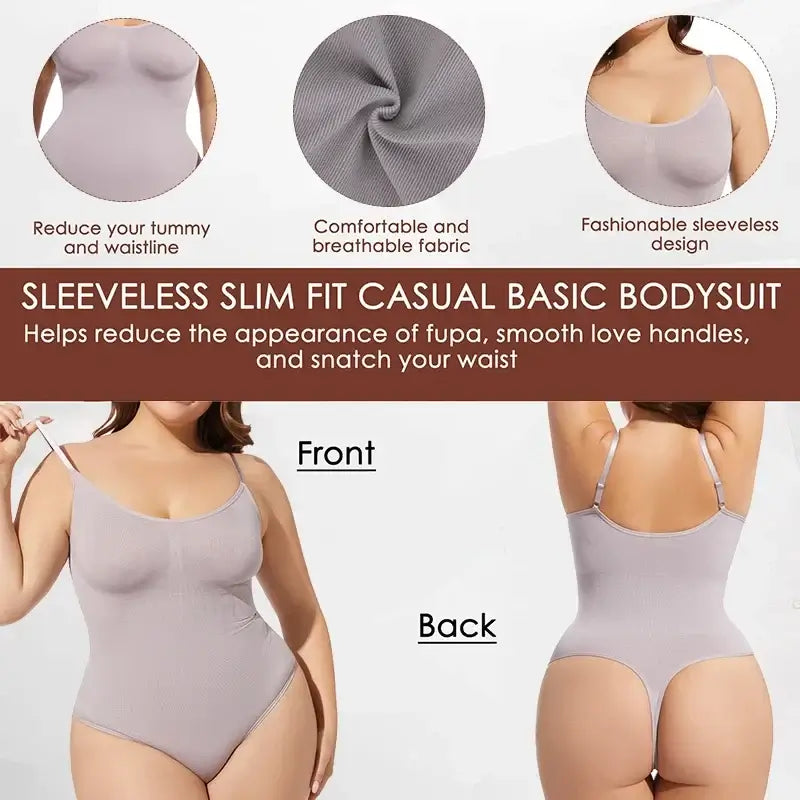 Thongs Bodysuit Shapewear Women Tank Top Tummy Control Body Shaper Camis Shaperwear Slimming Waist Trainer Underwear 9 colors