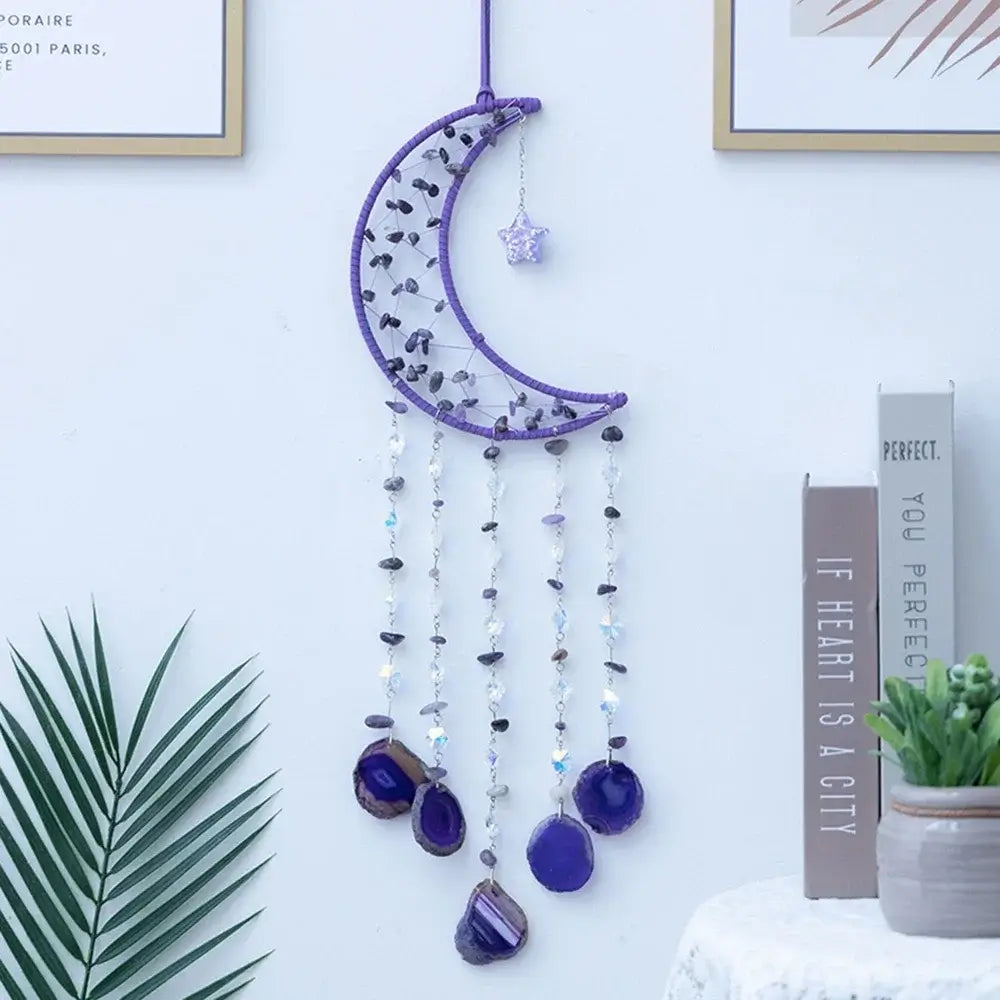 purple crystal dream catchers