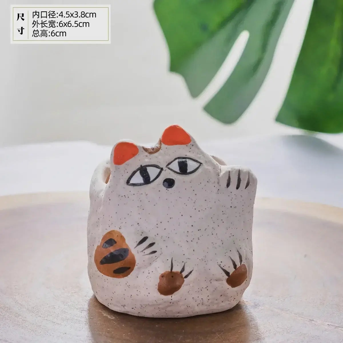fortune cat succulent flower pot