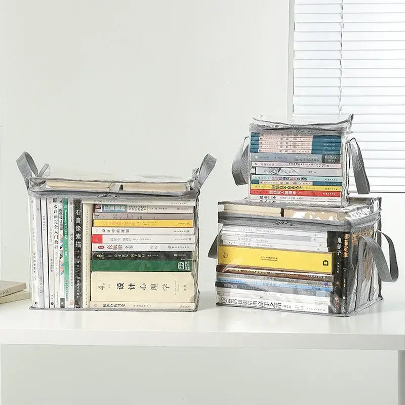 Foldable Book Box - Waterproof Organizer for Students