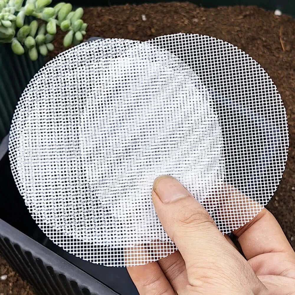20-100Pcs Bonsai Tool Pot Mesh Sheet Hole Flowerpot Bottom Net Pest