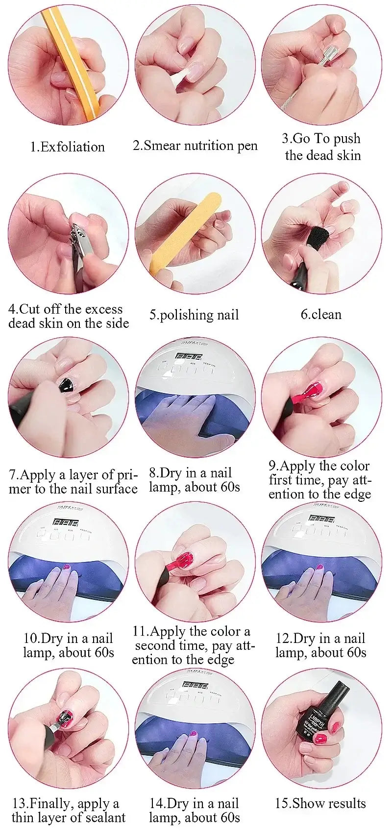 LNWPYH Gel Base & Top Coat Set, 4 × 8 ml