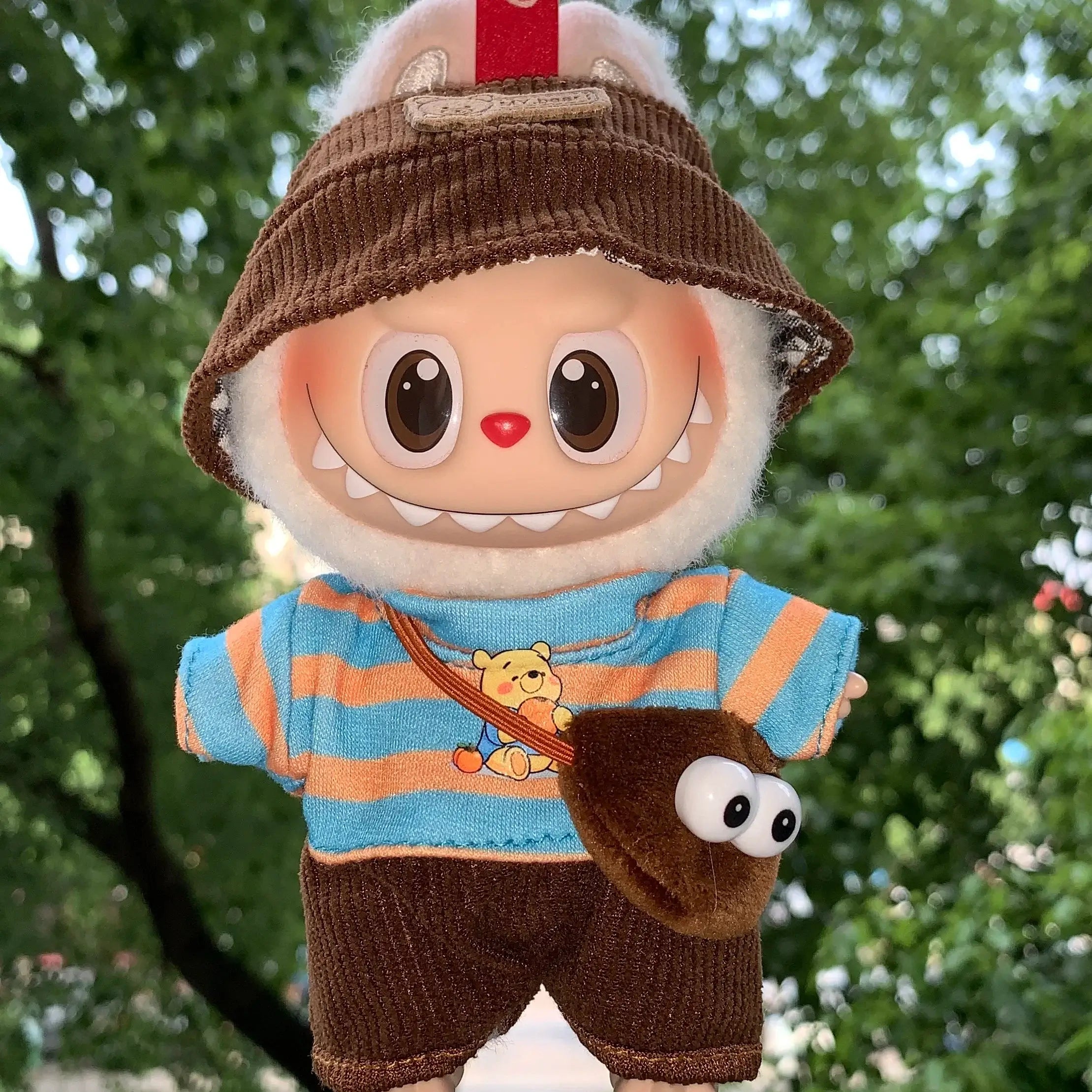 Labubu Doll Clothes Set 17cm Cute Dolls Casual Wear Outfit Changeable Clothes Plush Material Doll Accessories