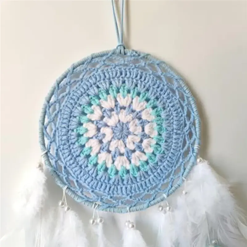 blue dream catcher wall hanging