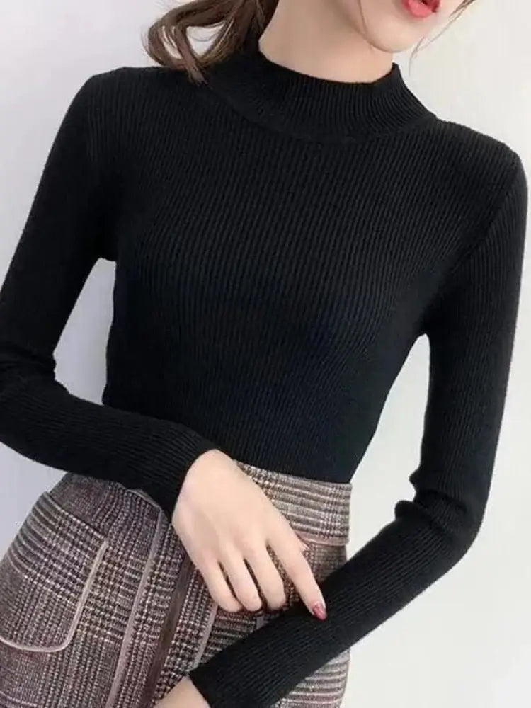 Chic Mock Neck Women&