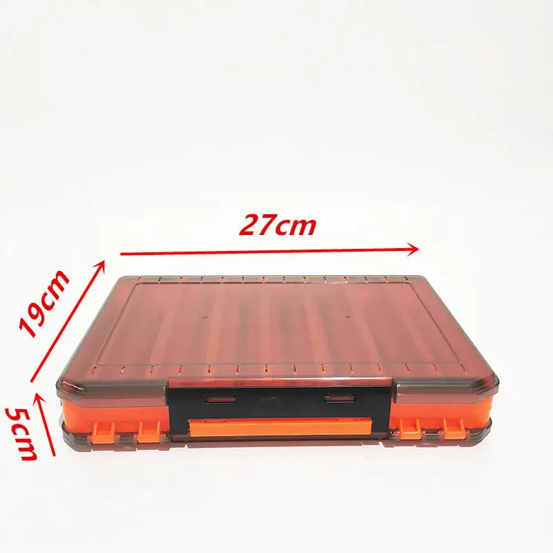 Double Sided Fishing Gear Box 14 Grid Mino Fake Bait Storage Box Portable Fishing Tool Accessories Box Fishing Gear Storage Box