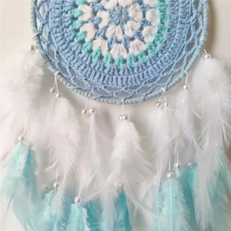 blue dream catcher wall hanging