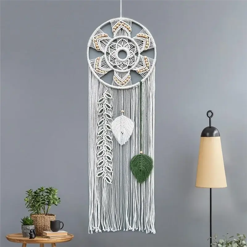 Macrame Dream Catchers For Bedroom Dream Catcher Wall Decor Large Boho Wall Hanging With Woven Leaves Decor Ornament Easy To Use