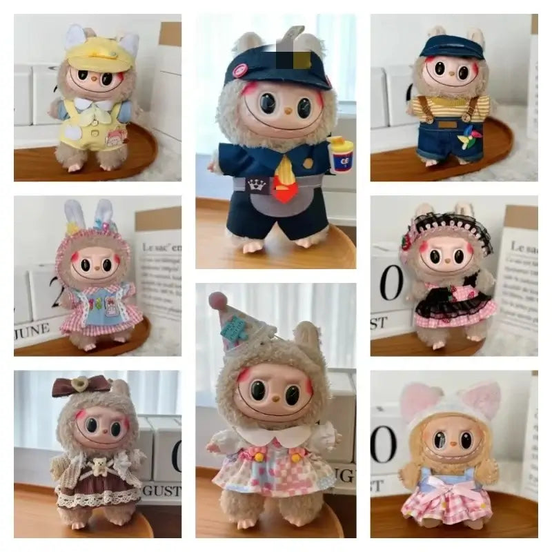 Cute Labubu Doll Jacket | 17cm Mini Doll Clothes