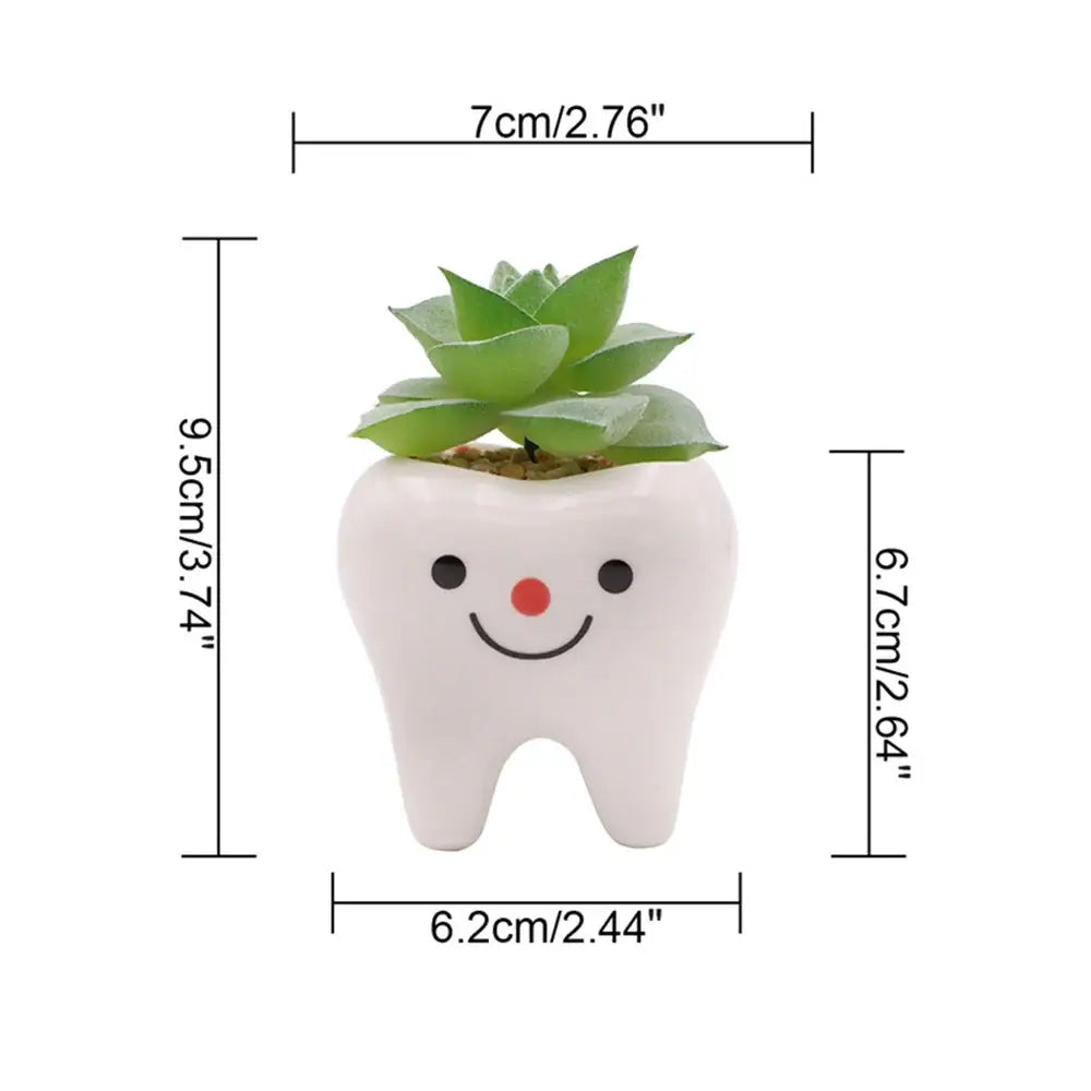 cute tooth flowerpots