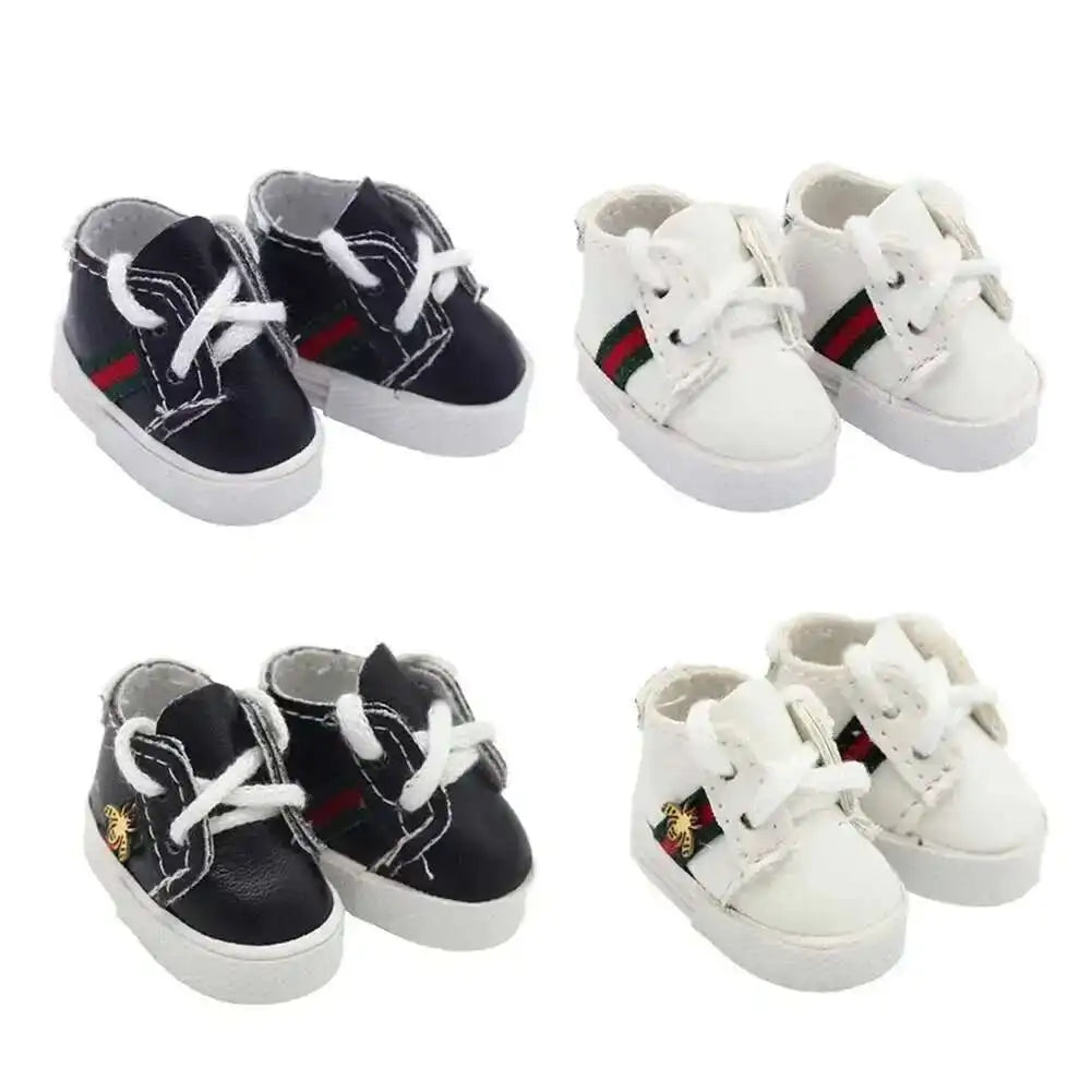 Labubu Dolls Sports Shoes 4x1.8cm Multiple Styles DIY for Labubu Doll Leather Cloth Shoes