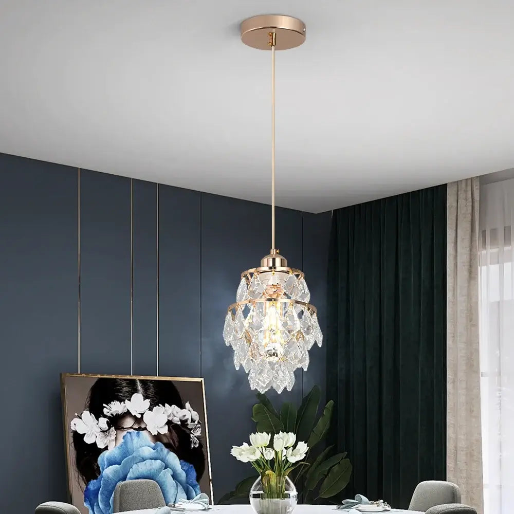 Vinilky Gold Crystal Pendant Light, SG03 or SG04