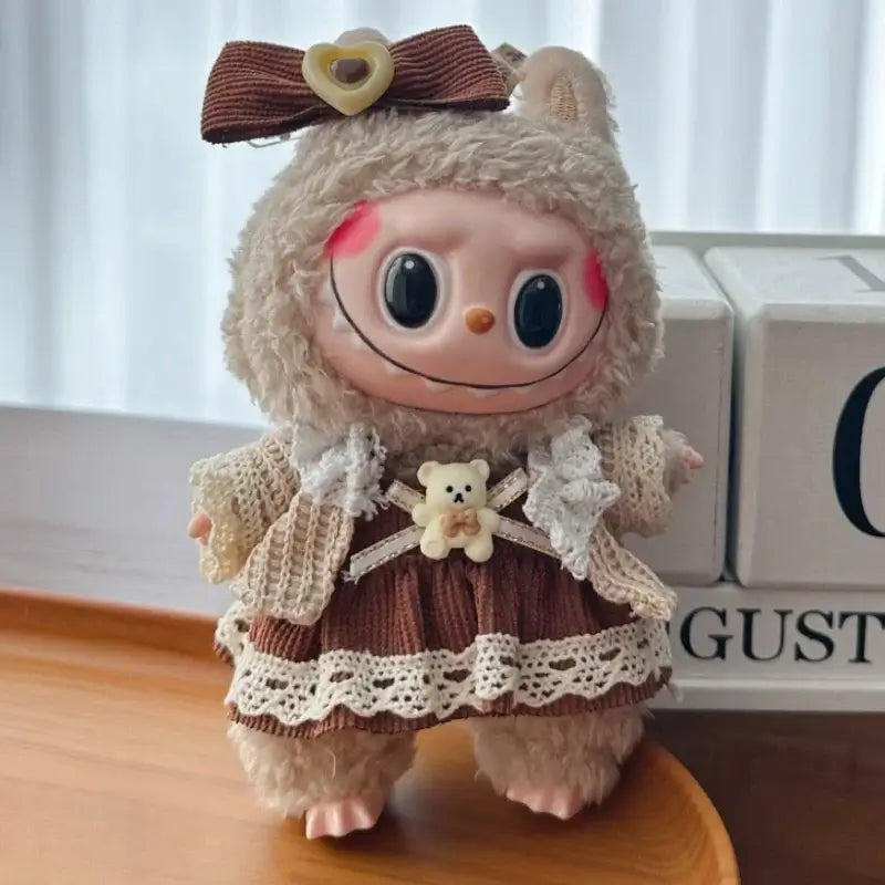 Cute Labubu Doll Jacket | 17cm Mini Doll Clothes