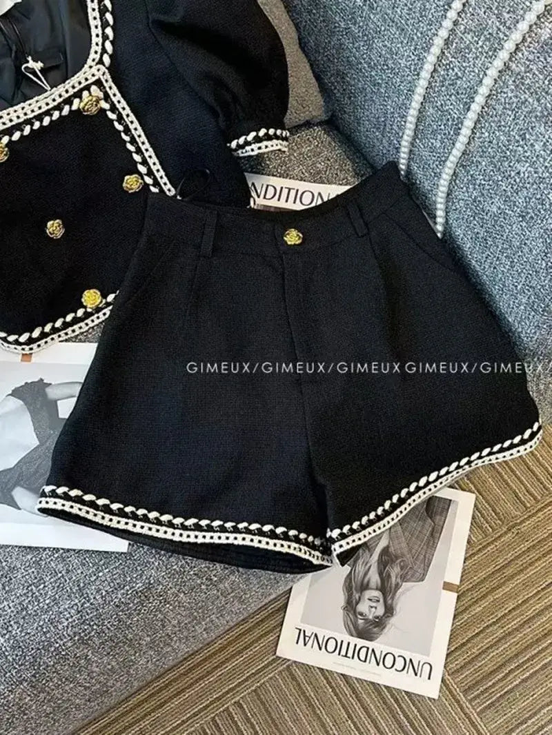 Kids Toddler Shorts Set for Girls 1-10Y - Summer Outfit