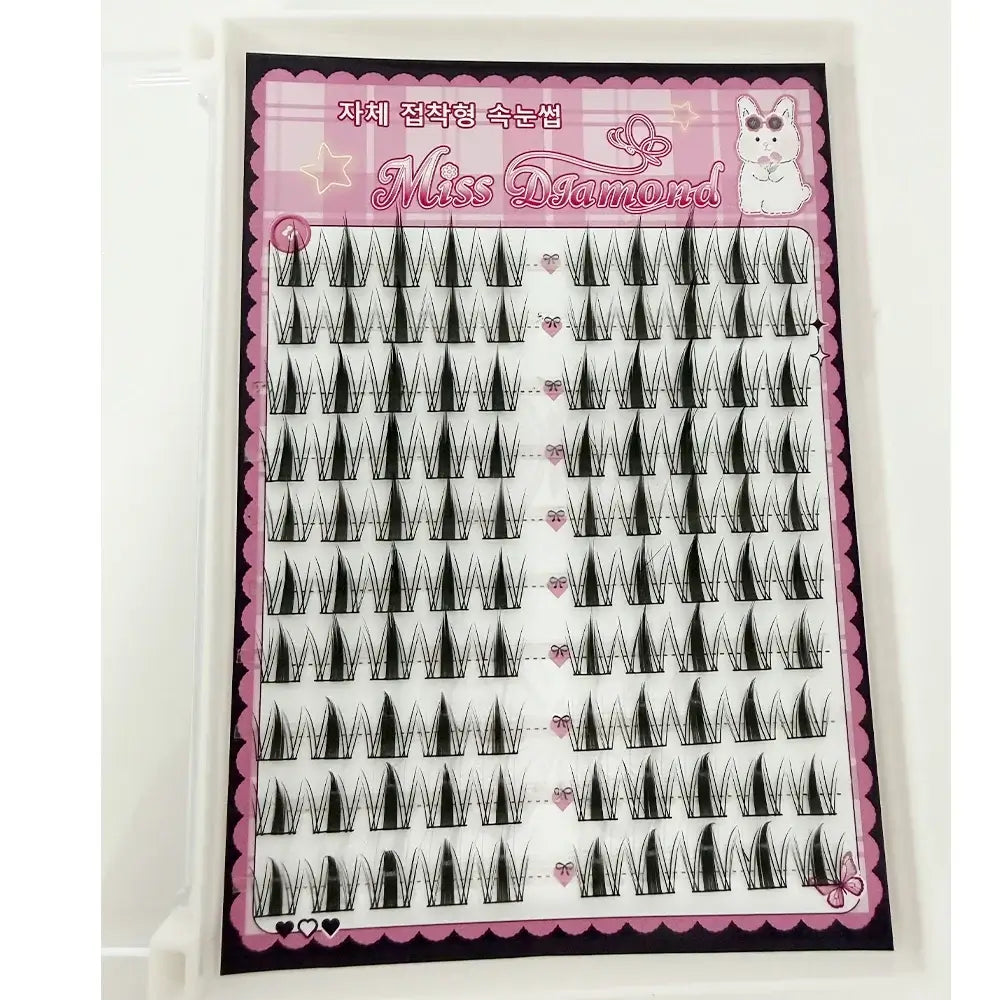 DIY Self-Adhesive Cluster Lashes – 10 Rows/Box | Glue-Free | Manga Style | Natural Look Sectioned Eyelashes