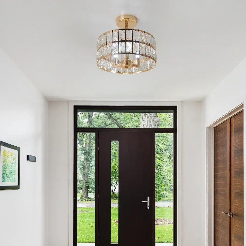 VETRULUS Crystal Pendant Light, Black or Gold