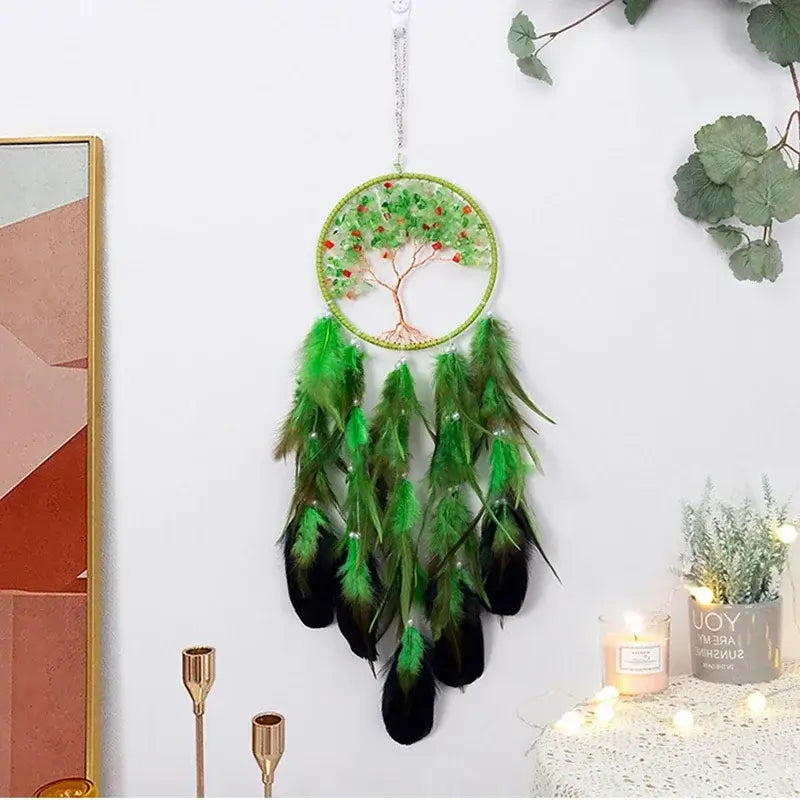 colorful crystal dream catchers