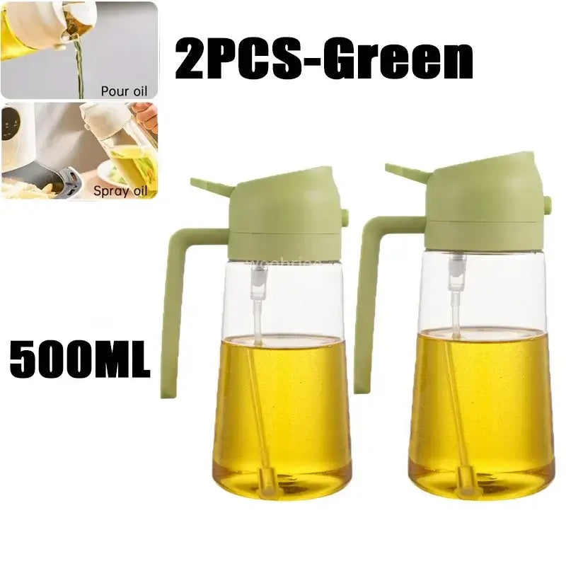 Olive Oil Spray Bottle for Oil Bottle Pouring for Cooking Oil Spices Camping Dispenser with Automatic Lid Spice Shaker