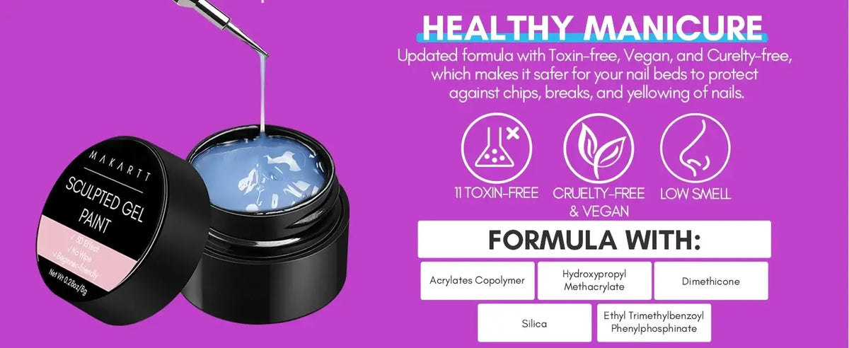 Makartt Clear 3D Sculpting Nail Gel, 8g